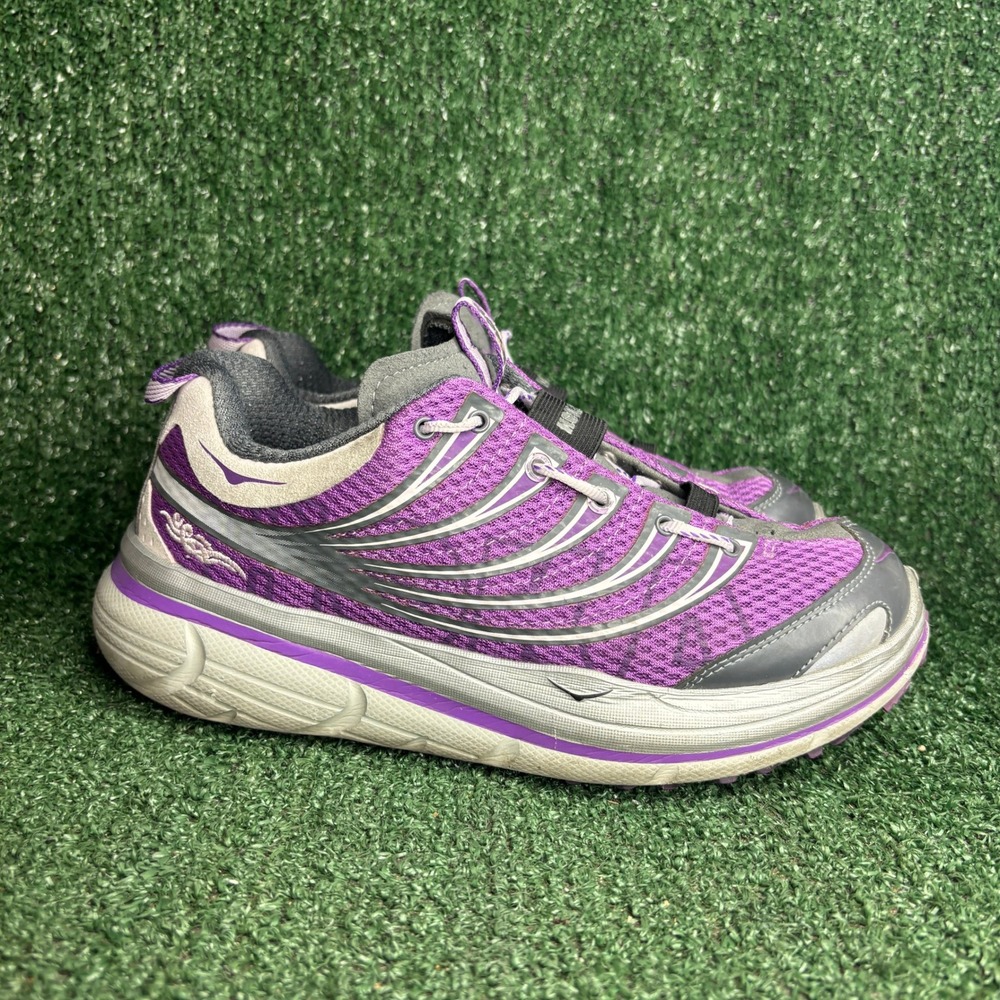 Hoka One One Kailua Trail Mesh Cushioned Vintage Running Shoe Purple Womens Sz 8